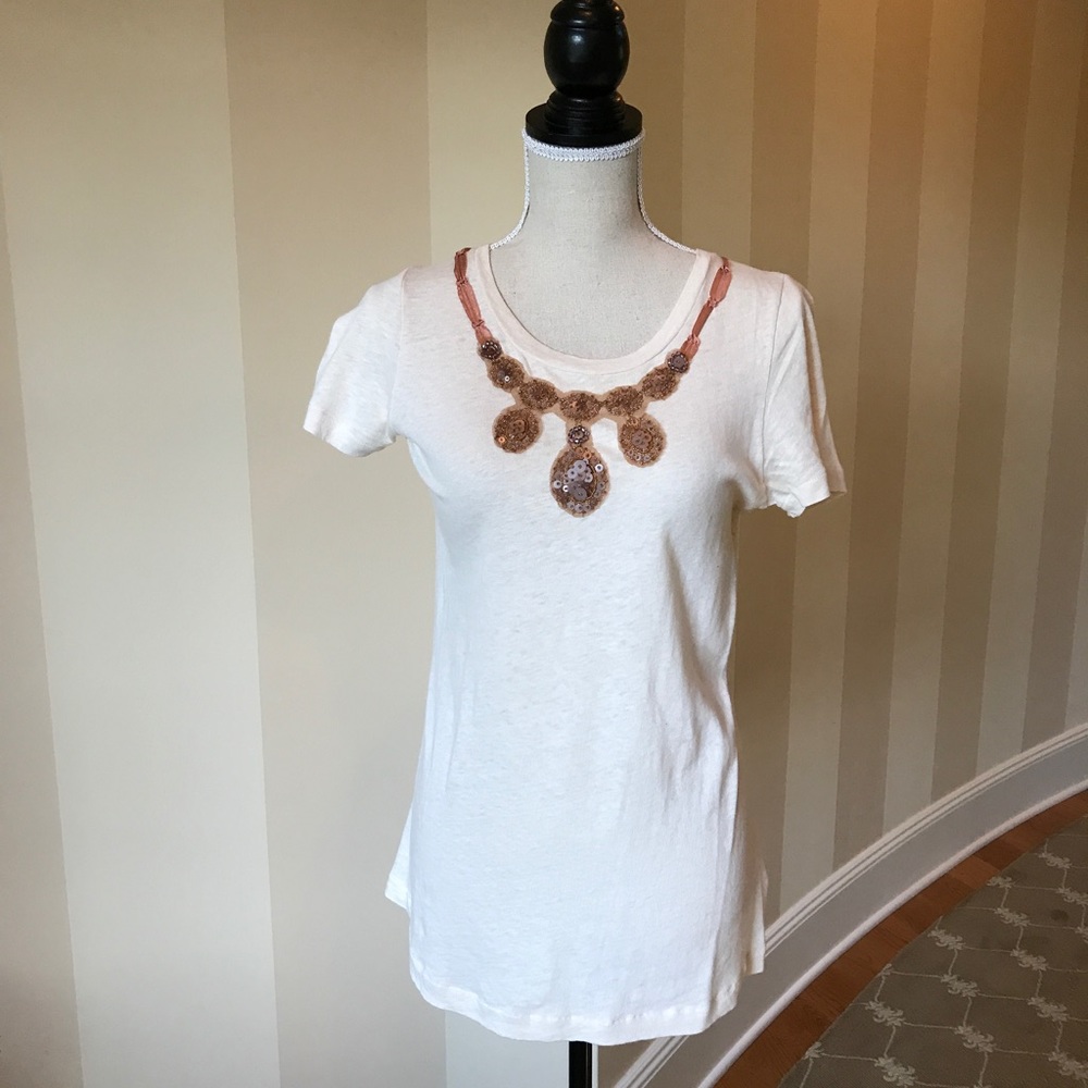 J. Crew Embellished T Shirt
